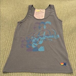 Aviator Nation Gray and Blue Tank Top
